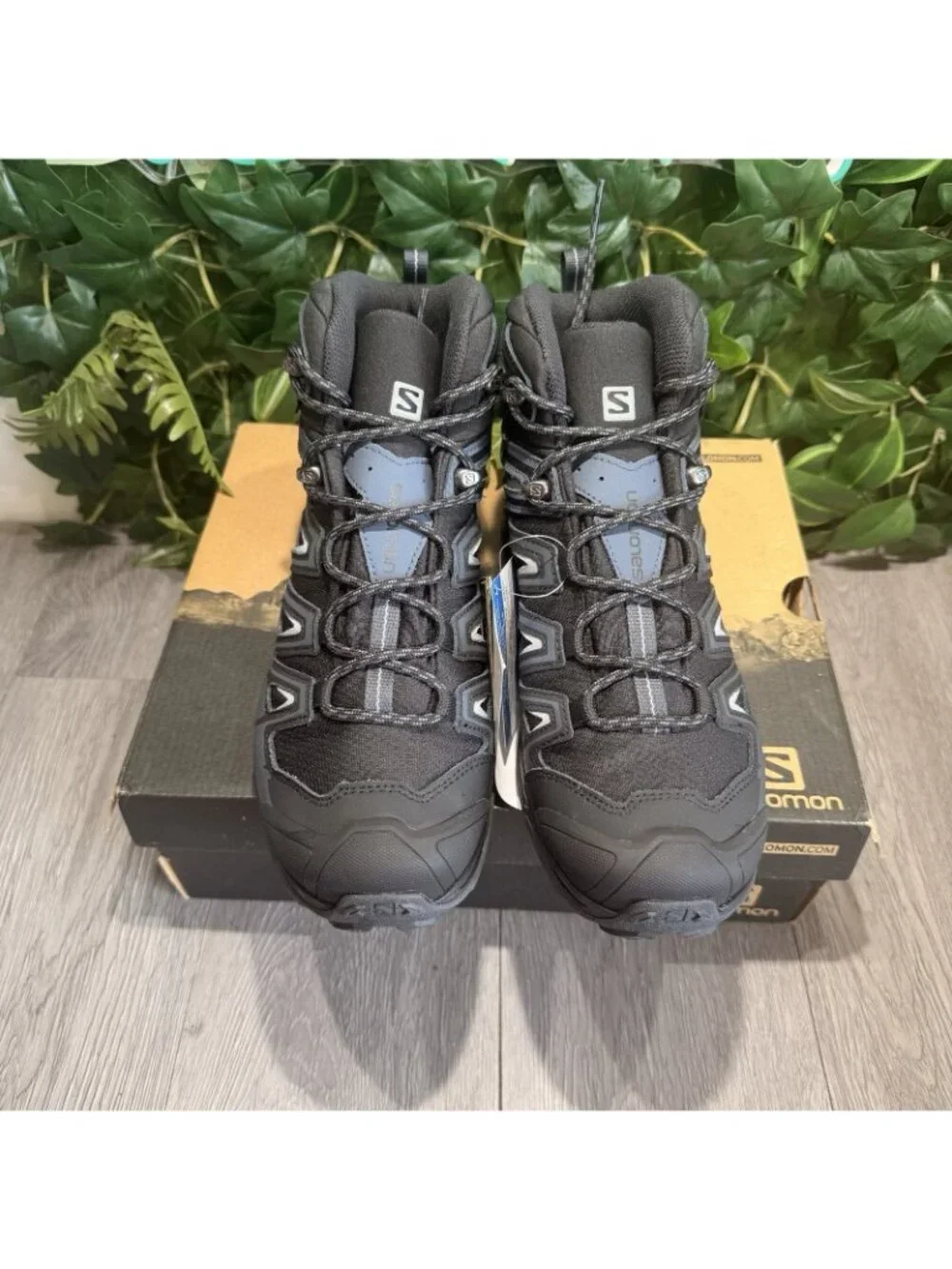 New Men's Salomon X Ultra Mid GTX Shoes Black Trail Hiking Sneakers 398674 7.5